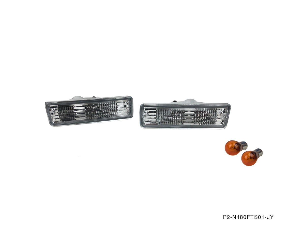 P2M - NISSAN 180SX / S13 SILVIA 1989-90[USDM] & [JDM] S13 SILVIA CRYSTAL FRONT TURN SIGNAL LAMP (P2-N180FTS01-JY)