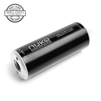 Nuke Performance - Fuel Filter Slim 10 micron AN-10 - Welded stainless steel element