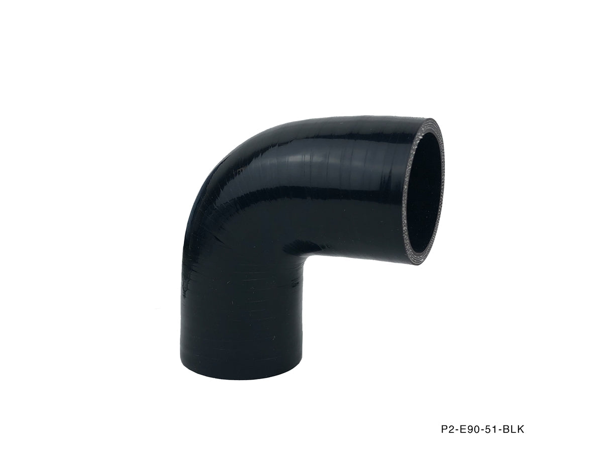 P2M - MANGUEIRA DE 90 DEG: 2,75" ID - PRETO (P2-E90-70-BLK)