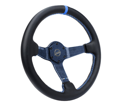 NRG - VOLANTE COLOR FIBRA DE CARBONO 350MM PLATO HONDO