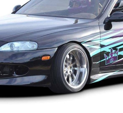 KBD - Lexus SC SC300 SC400 1992-2000 KBD estilo 2 peças de poliuretano 50mm pára-lamas dianteiros (37-6054)