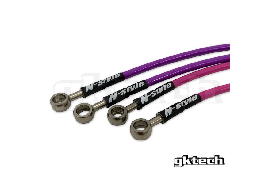GKTech - N-STYLE S14 240SX/S15 SILVIA BRAIDED BRAKE LINES (FRONT & REAR SET) (S145-BRKE-1)
