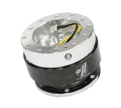 NRG - Quick Release Gen 1.5 - Silver Body / Black Chrome Ring (SRK-100BC)