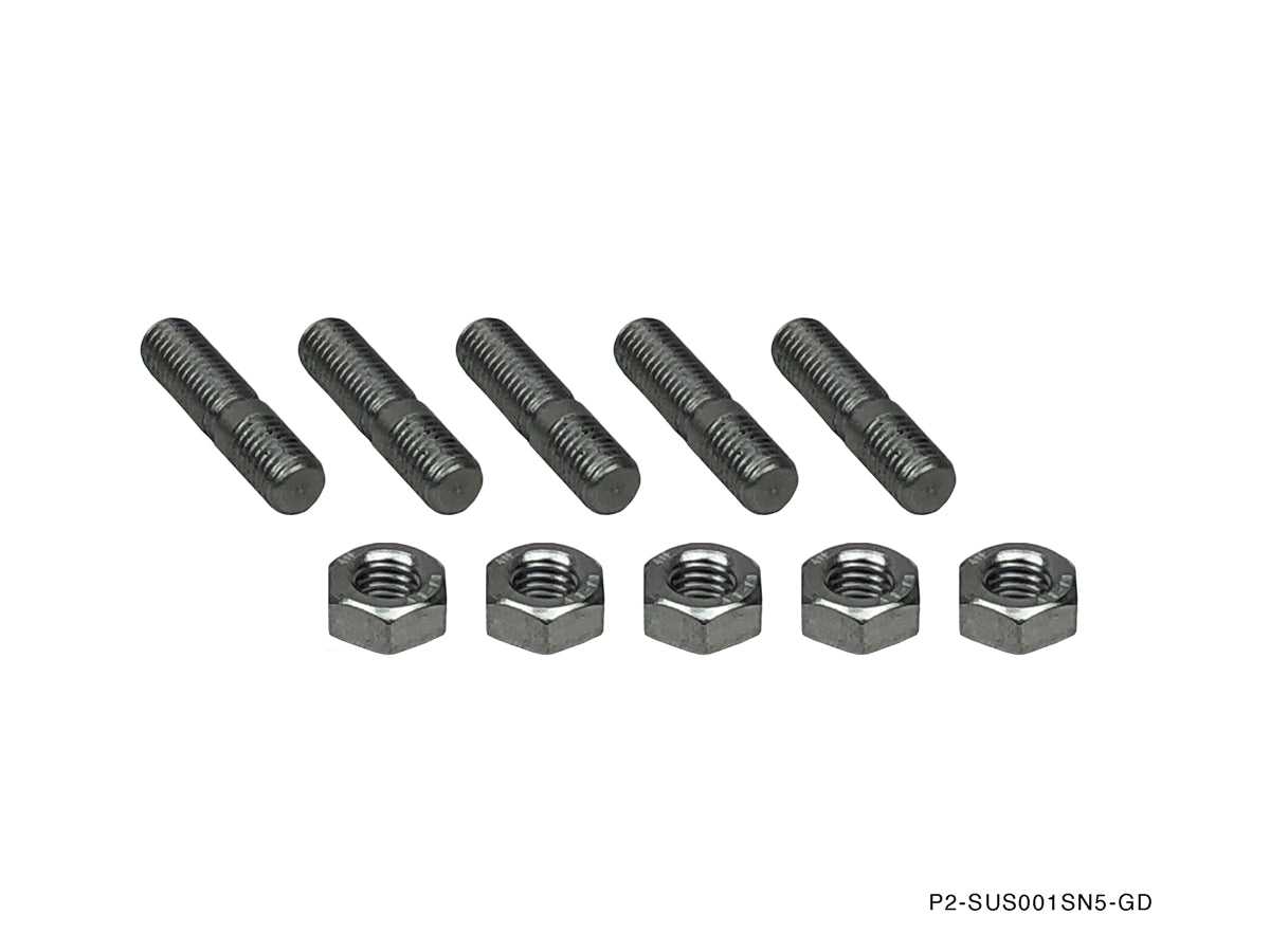 P2M - JUEGO TUERCA SALIDA TURBO T25 / T28 INOXIDABLE M8X1.25 (P2-SUS001SN5-GD)