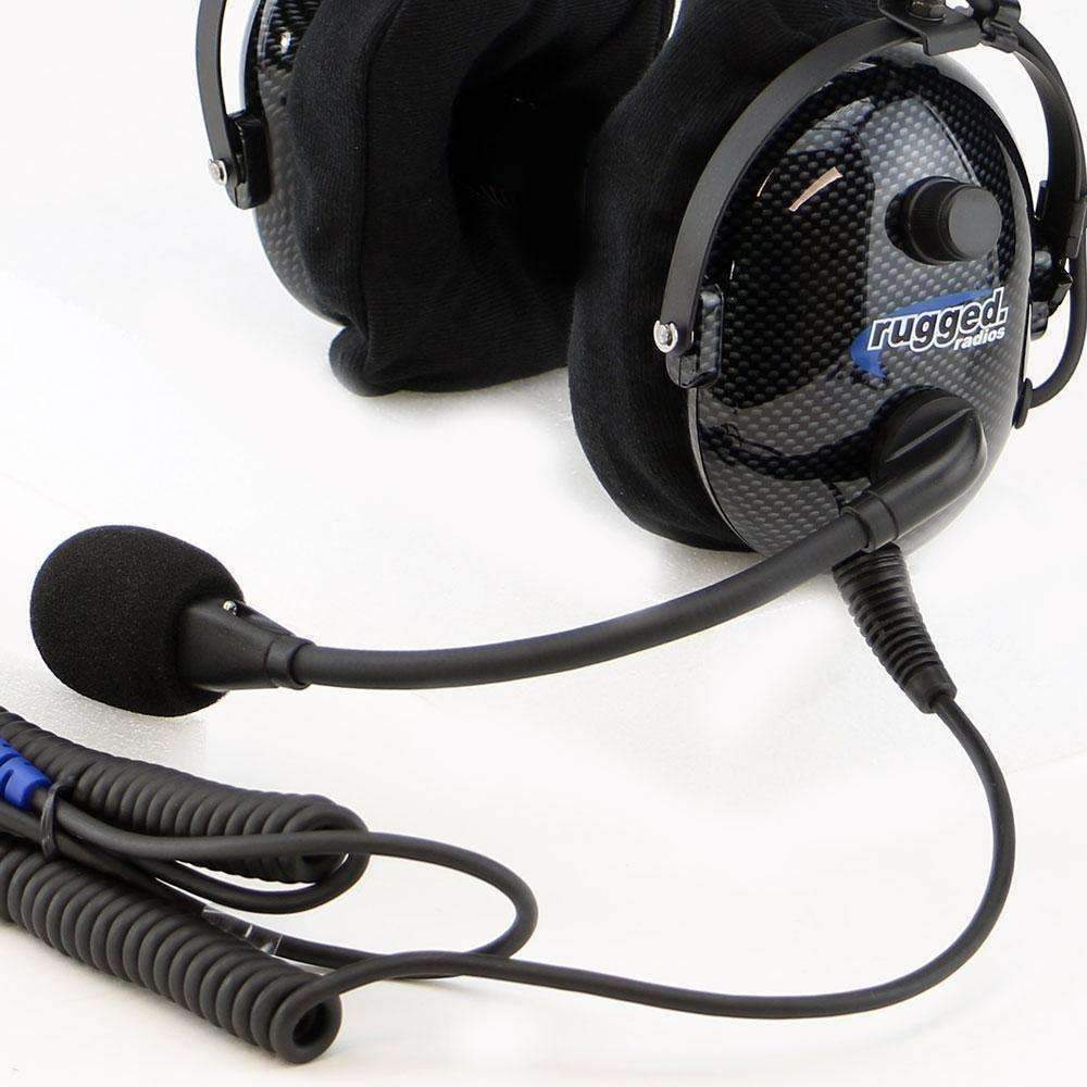 Rugged Radios - H22 Ultimate Over The Head (OTH) Headset for Intercoms - Carbon Fiber