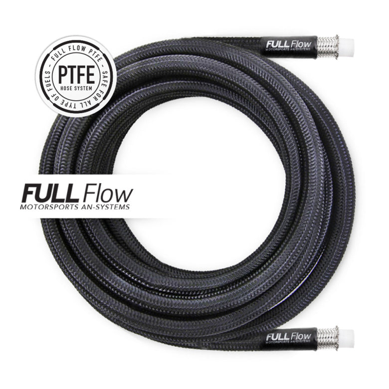 Nuke Performance - Mangueira de combustível trançada em aço inoxidável PTFE de nylon preto AN-10