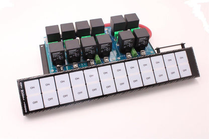 Auto Rod Controls - 12 Switch In-Dash Control Module, Carbon Fiber Finish (12003D)