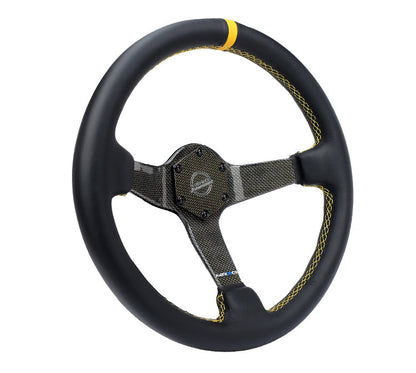 NRG - VOLANTE COLOR FIBRA DE CARBONO 350MM PLATO HONDO