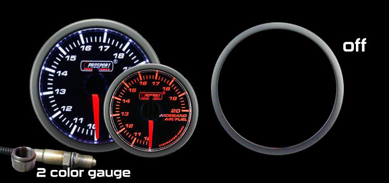 Pro Sport Gauges - 52mm Premium Amber / White Air Fuel Ratio kit-Amber/White (216SMWAAFR-WO-SF)