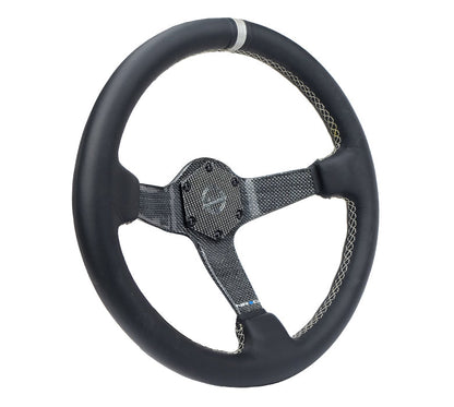NRG - VOLANTE COLOR FIBRA DE CARBONO 350MM PLATO HONDO