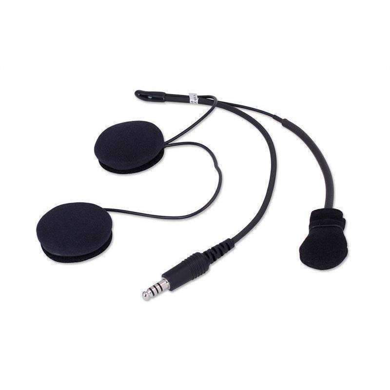 Rugged Radios - IMSA 4C Wired Open Face Helmet Kit with Speakers & M102 Military Mic