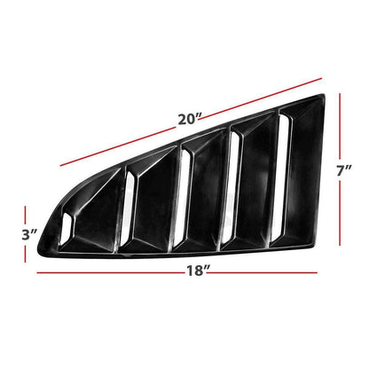 KBD - Ford Mustang 2015-2017 Louvered 2 Piece Polyurethane Window Scoops (37-6031)
