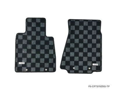 P2M - TAPETES PARA PISO DE CORRIDA NISSAN Z34 370Z: CINZA ESCURO (P2-CPT370ZDG-TP)