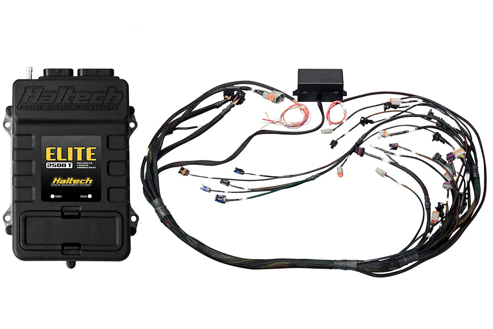 Haltech - Elite 2500 T + GM GEN IV LSx (LS2/LS3 etc) Kit de chicote de fios terminado pronto para DBW (HT-151338)
