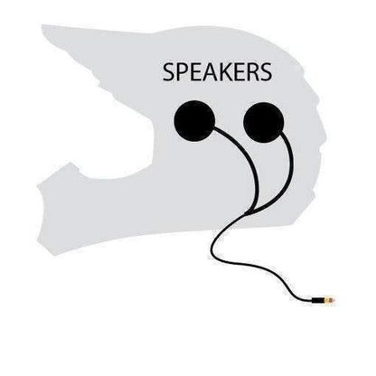 Rugged Radios - Velcro Mount Helmet Speakers -Mono