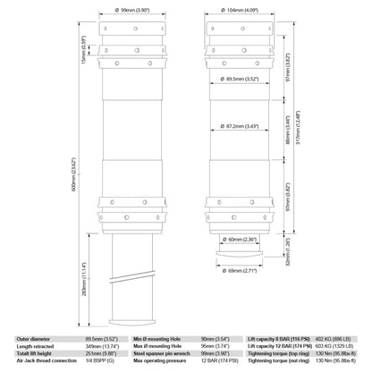 Nuke Performance - Air Jack 90 Competition Set completo 3pc, 8bar (590-01-203)