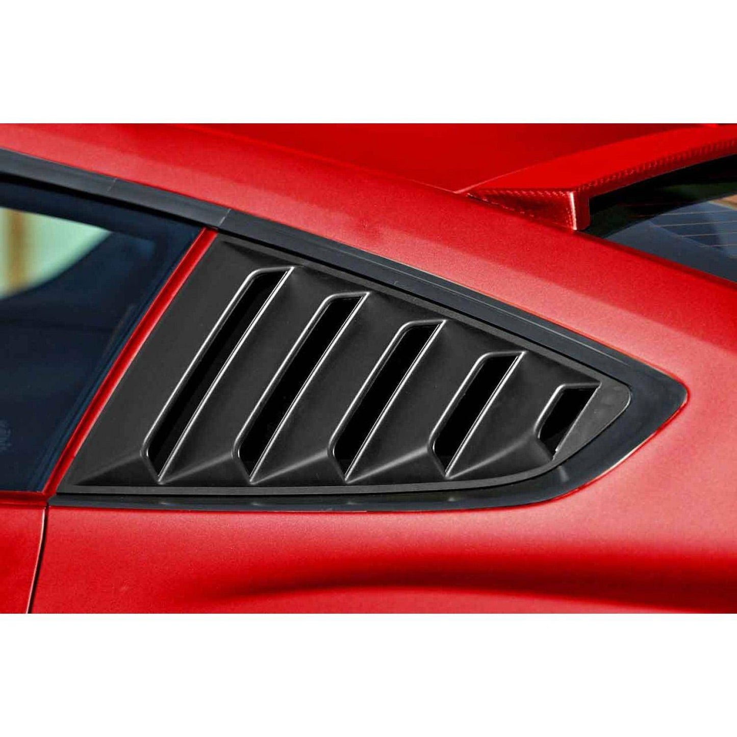 KBD - Ford Mustang 2015-2017 Louvered 2 Piece Polyurethane Window Scoops (37-6031)