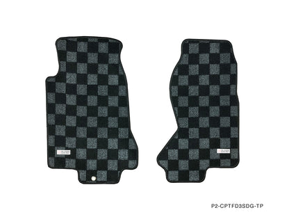 P2M - TAPETES DE PISO DE CORRIDA MAZDA FD3S RX-7: CINZA ESCURO (P2-CPTFD3SDG-TP)
