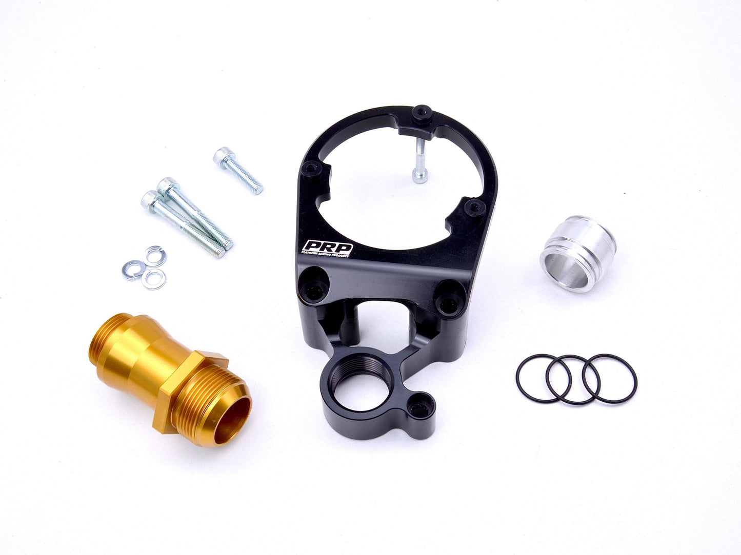 Productos Platinum Racing: soporte Twin Cam Pro CAS con accesorios de drenaje de cabezal -20AN opcionales