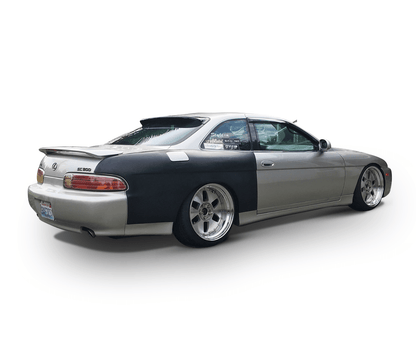 KBD - Lexus SC SC300 SC400 1992-2000 KBD estilo 4 peças de poliuretano 50 mm traseiro sobre pára-lamas (com extensões de tampa de combustível) (37-6055)