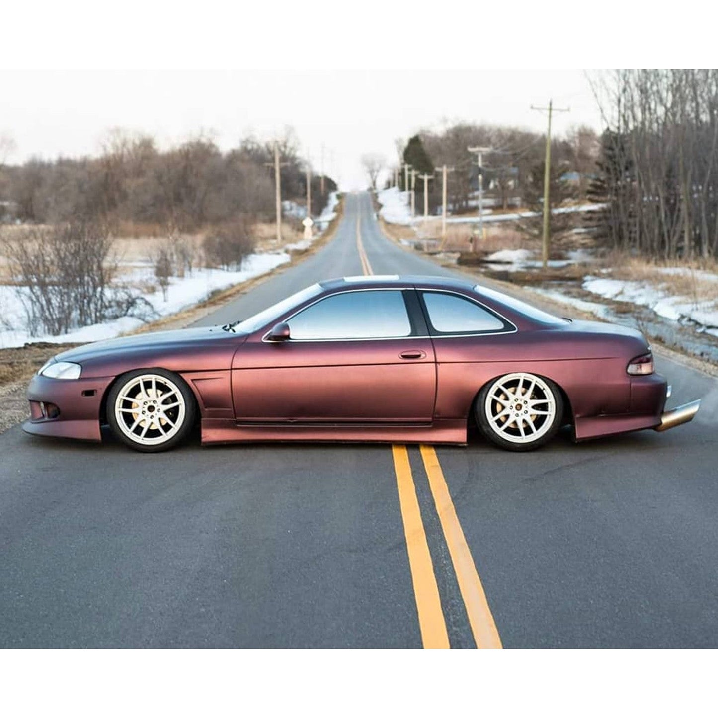 KBD - Lexus SC SC300 SC400 1992-2000 VTX Estilo 2 peças saias laterais de poliuretano (37-6063)
