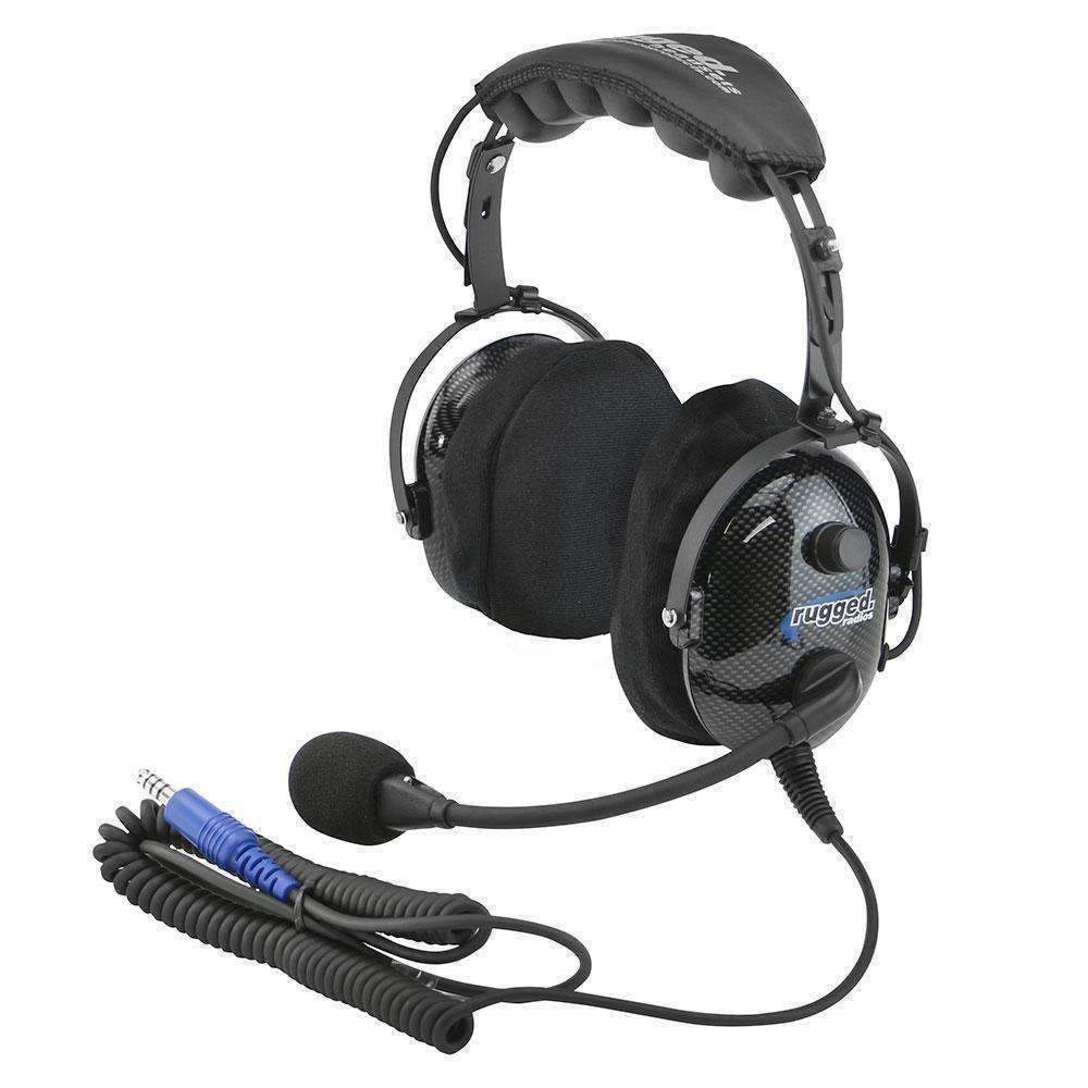 Rugged Radios - H22 Ultimate Over The Head (OTH) Headset for Intercoms - Carbon Fiber