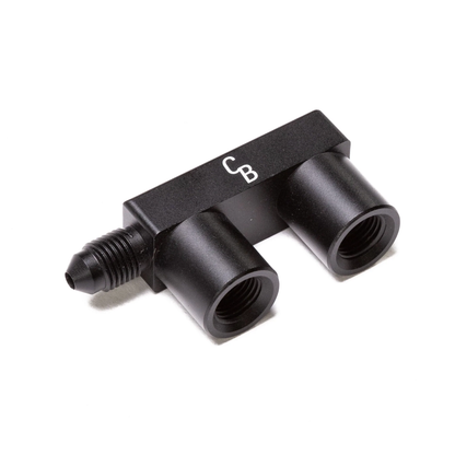 Chase Bays - 3AN Male to (1) M10x1.0 and (1) M12x1.0 Concave Female F Fitting (CB-FEM1012F)