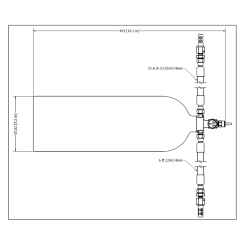 Lifeline EUA - Zero 360 SFI 17,1 10 lbs Mecânica + Ativação Automática Dupla - Tubulação de Aço ou Alumínio