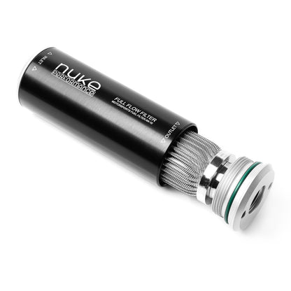 Nuke Performance - Fuel Filter Slim 10 micron AN-10 - Welded stainless steel element