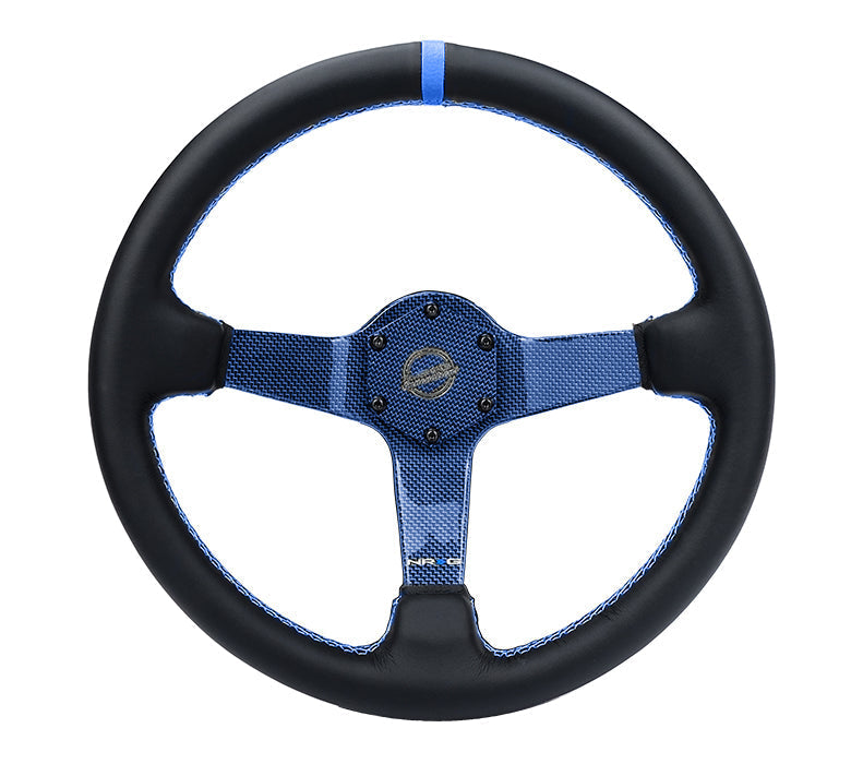 NRG - VOLANTE COLOR FIBRA DE CARBONO 350MM PLATO HONDO