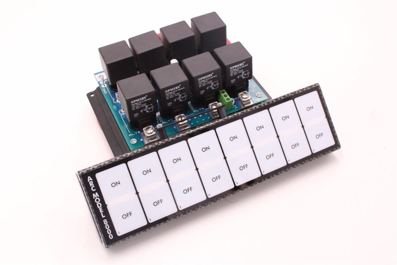 Auto Rod Controls - 8 Switch In-Dash Control Module, Carbon Fiber Finish (8003D)