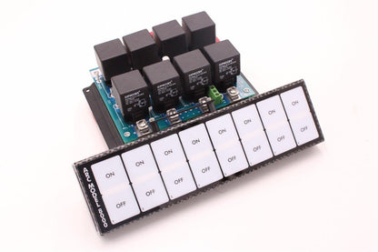 Auto Rod Controls - 8 Switch In-Dash Control Module, Carbon Fiber Finish (8003D)