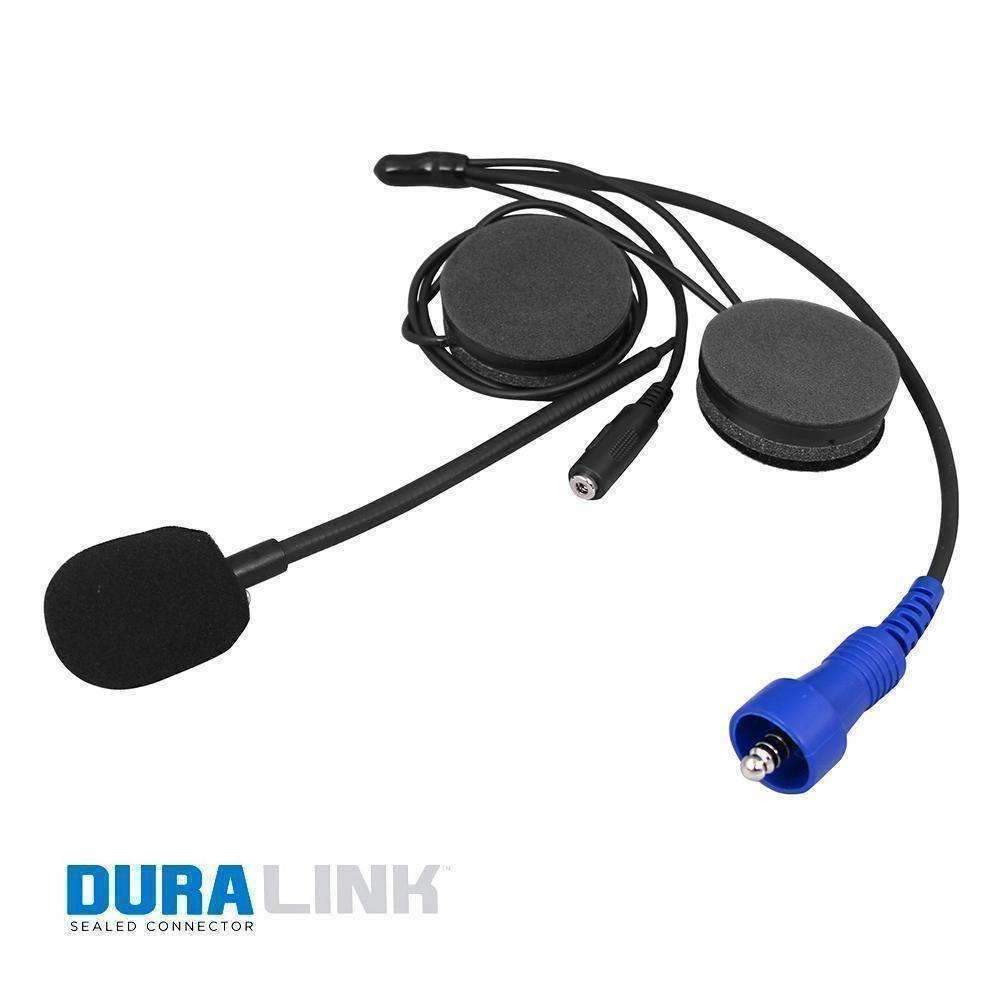 Rádios robustos - Kit de capacete com fio OFFROAD com microfone de alto-falantes de áudio alfa e entrada para fone de ouvido de 3,5 mm