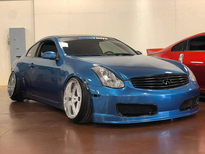 Evan-Fischer 3-Piece Front Body Repair Kit For 2003-2007 Infiniti G35 Coupe - Primed Bumper & Fenders
