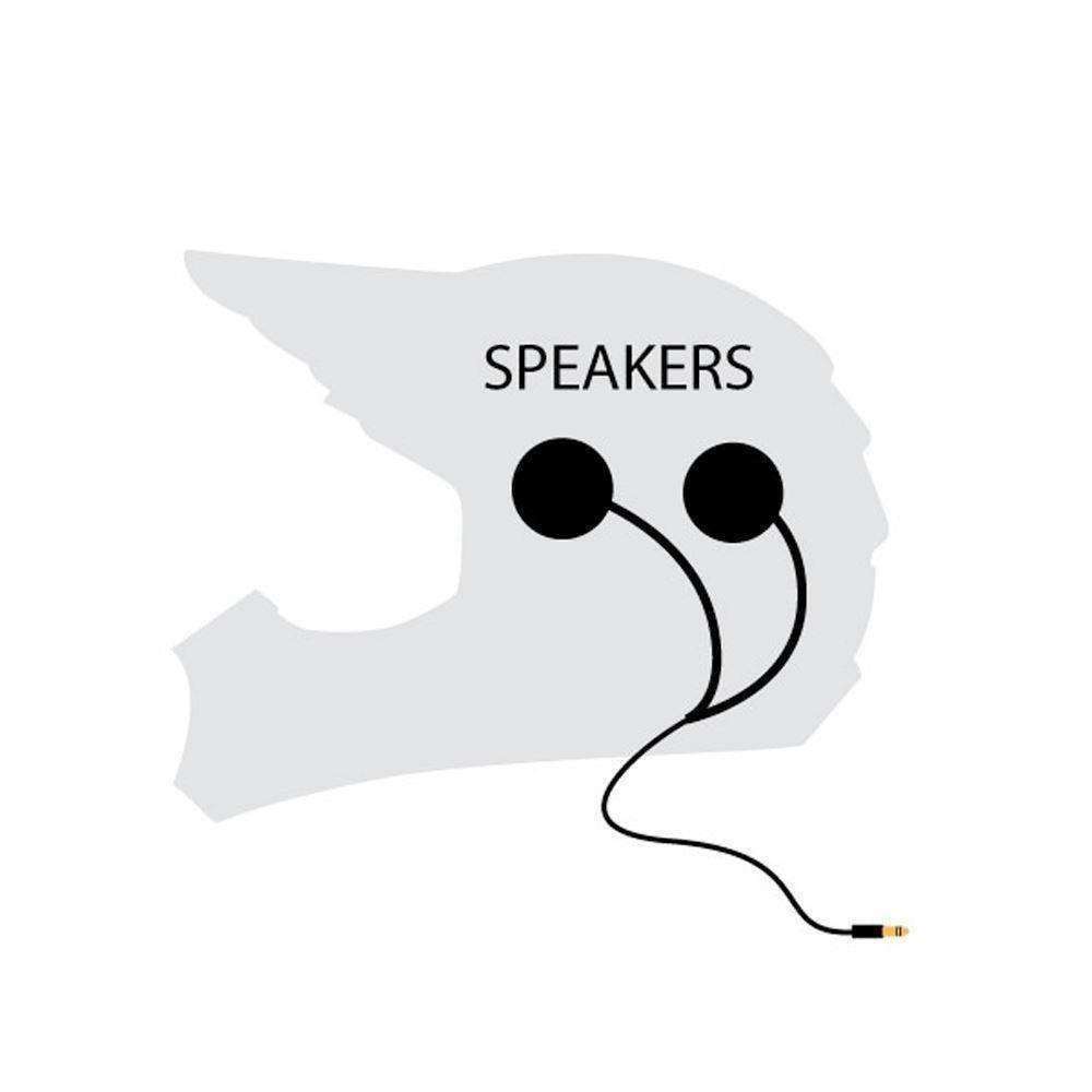 audio icons helmet speaker Rugged Radios - Alpha Audio Velcro Mount Helmet Speakers - Stereo 3.5mm