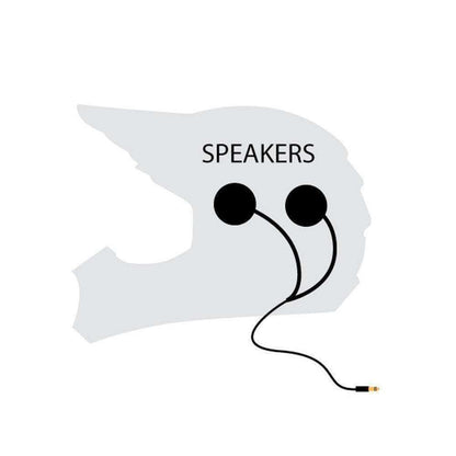 Rugged Radios - Alpha Audio Velcro Mount Helmet Speakers - Stereo 3.5mm - by Rugged Radios