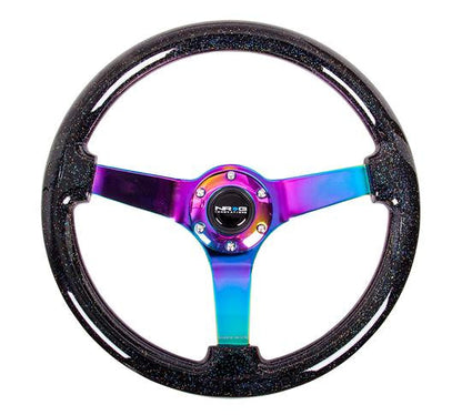 NRG - 350MM 3" DEEP DISH WOOD GRAIN STEERING WHEEL