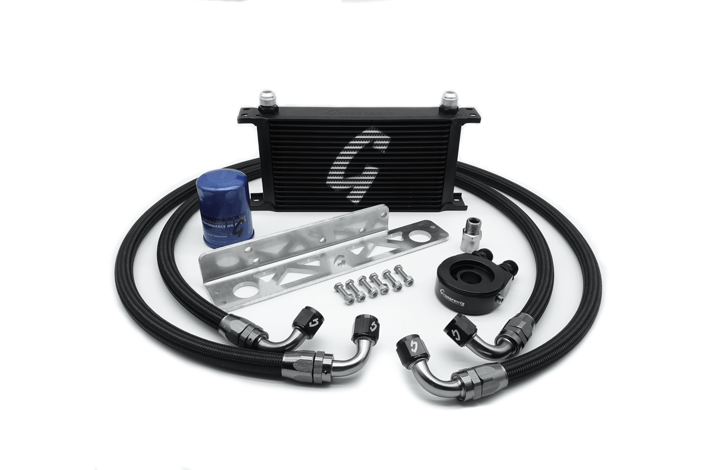 Grassroots Performance - NISSAN 350Z/370Z/G35/G37 19-ROW DIRECT-FIT OIL COOLER KIT