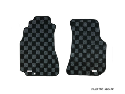 TAPETES P2M - NISSAN S14 1995-98 240SX PARA PISO DE CORRIDA: CINZA ESCURO (P2-CPTNS14DG-TP)