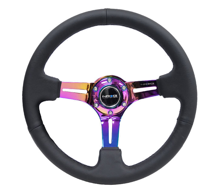 NRG - PLATO HONDO 3" CON RANURAS 350MM CUERO (RST-018R-MCBS)