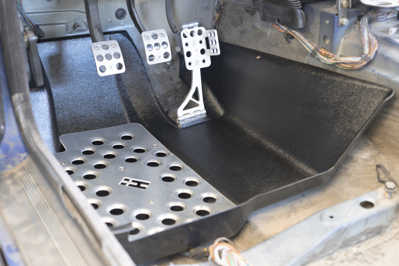 HARD Motorsport - BMW E36 Full Racing Footwell w Aluminum Floor Plate - DRIVER (E36FTWELL2D.DRIVER)