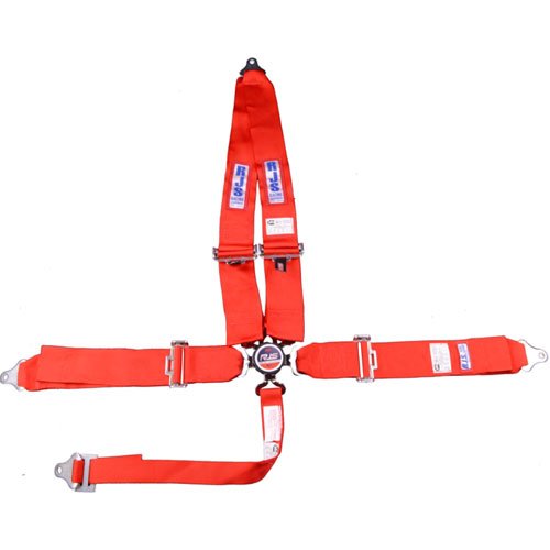 RJS Racing Equipment - 5-Point Cam-Lock Racing Harness Red