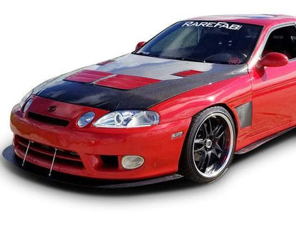 KBD - Lexus SC SC300 SC400 1992-2000 KBD estilo 2 peças de poliuretano 50mm pára-lamas dianteiros (37-6054)
