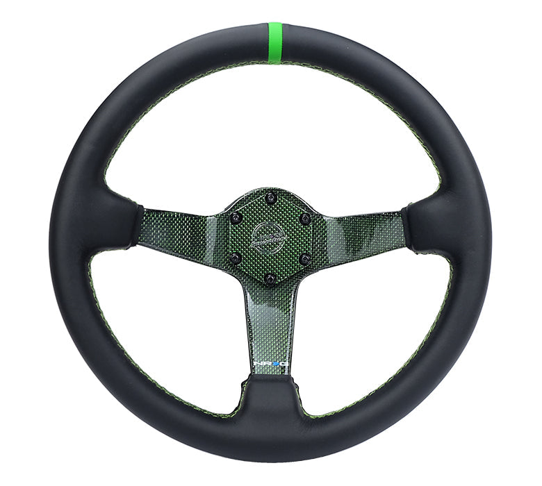 NRG - VOLANTE COLOR FIBRA DE CARBONO 350MM PLATO HONDO