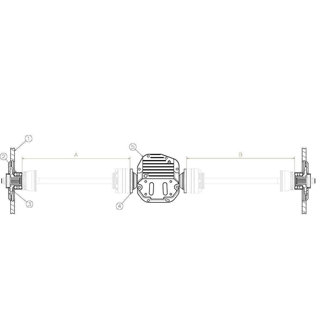 WiseFab - Kit de semieixos do eixo traseiro largo Toyota Supra A90 (WFA919W)