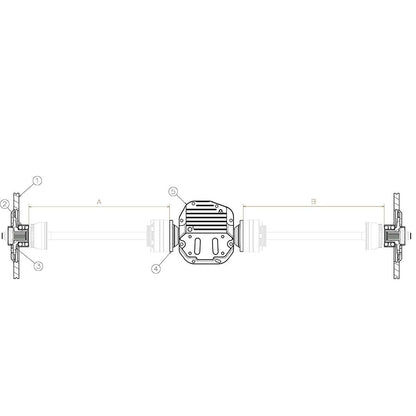 WiseFab - Kit de semieixos do eixo traseiro largo Toyota Supra A90 (WFA919W)