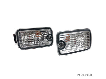 P2M - NISSAN 180SX JDM TIPO-X LUZES DE POSIÇÃO DIANTEIRAS DE POSTE ÚNICO (P2-N180FCL01-JY)