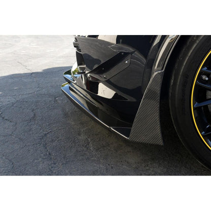 APR Performance - Chevrolet Corvette C7 Z06 OEM Front Bumper Canards Spats 2015-Up (AB-207015)