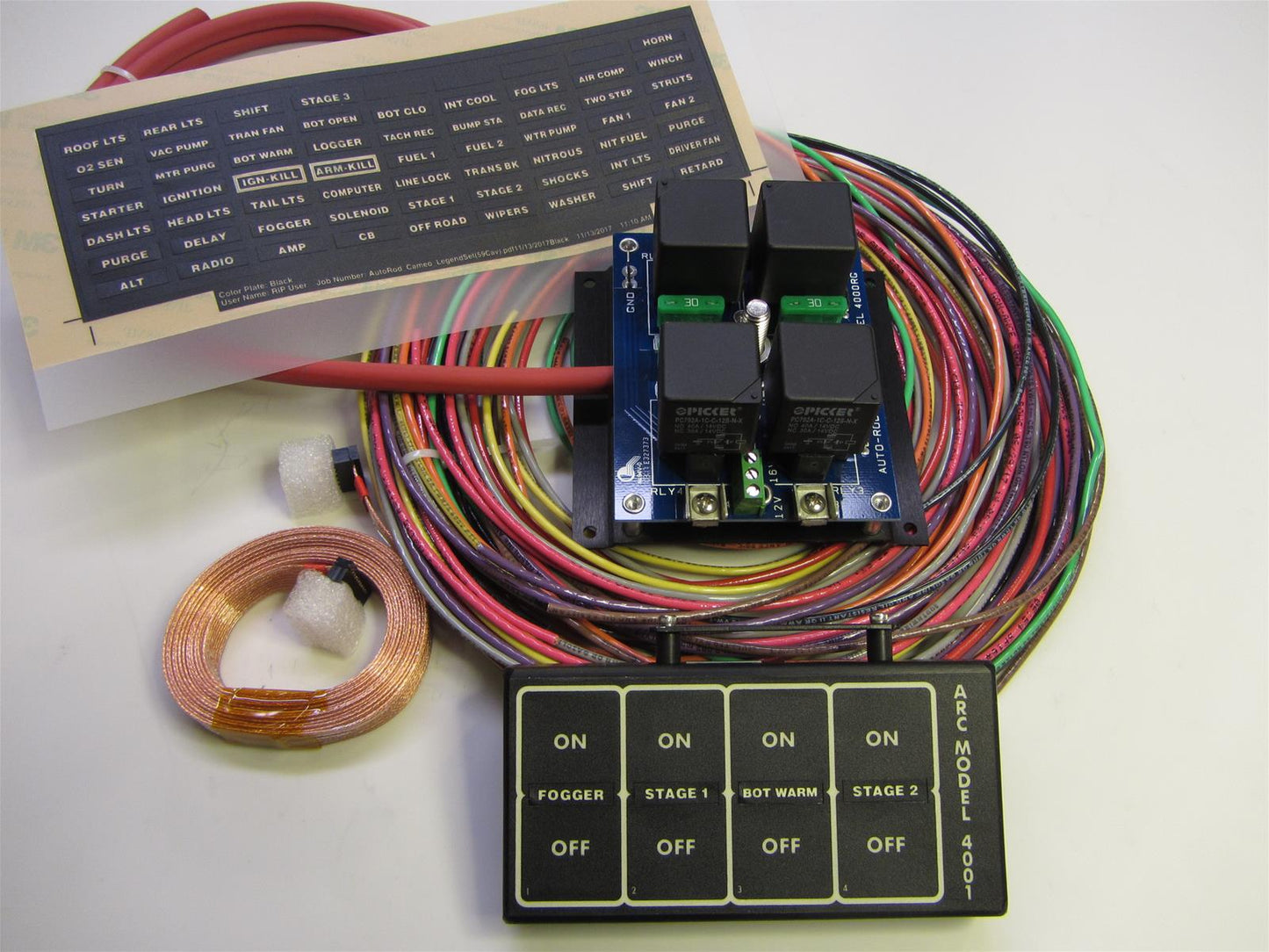 Controles Auto Rod - Painéis de Interruptor de Toque Plano (4001D)