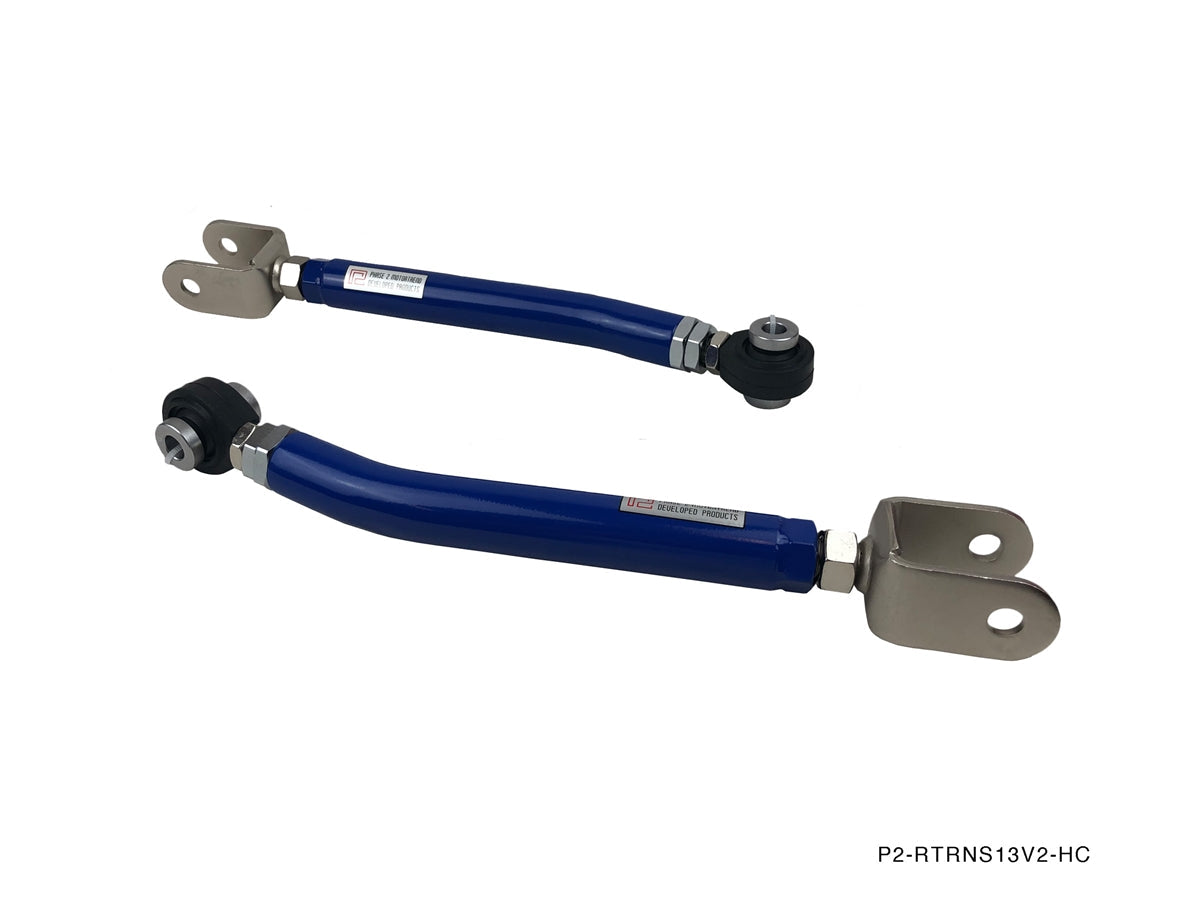 P2M - NISSAN S13 REAR TOE RODS [EXTREME DROP VERSION] (P2-RTRNS13V2-HC)